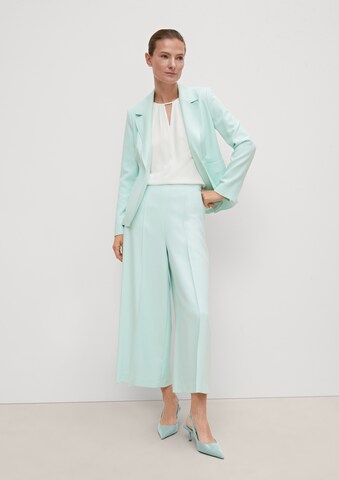 COMMA Wide leg Pantalon in Blauw