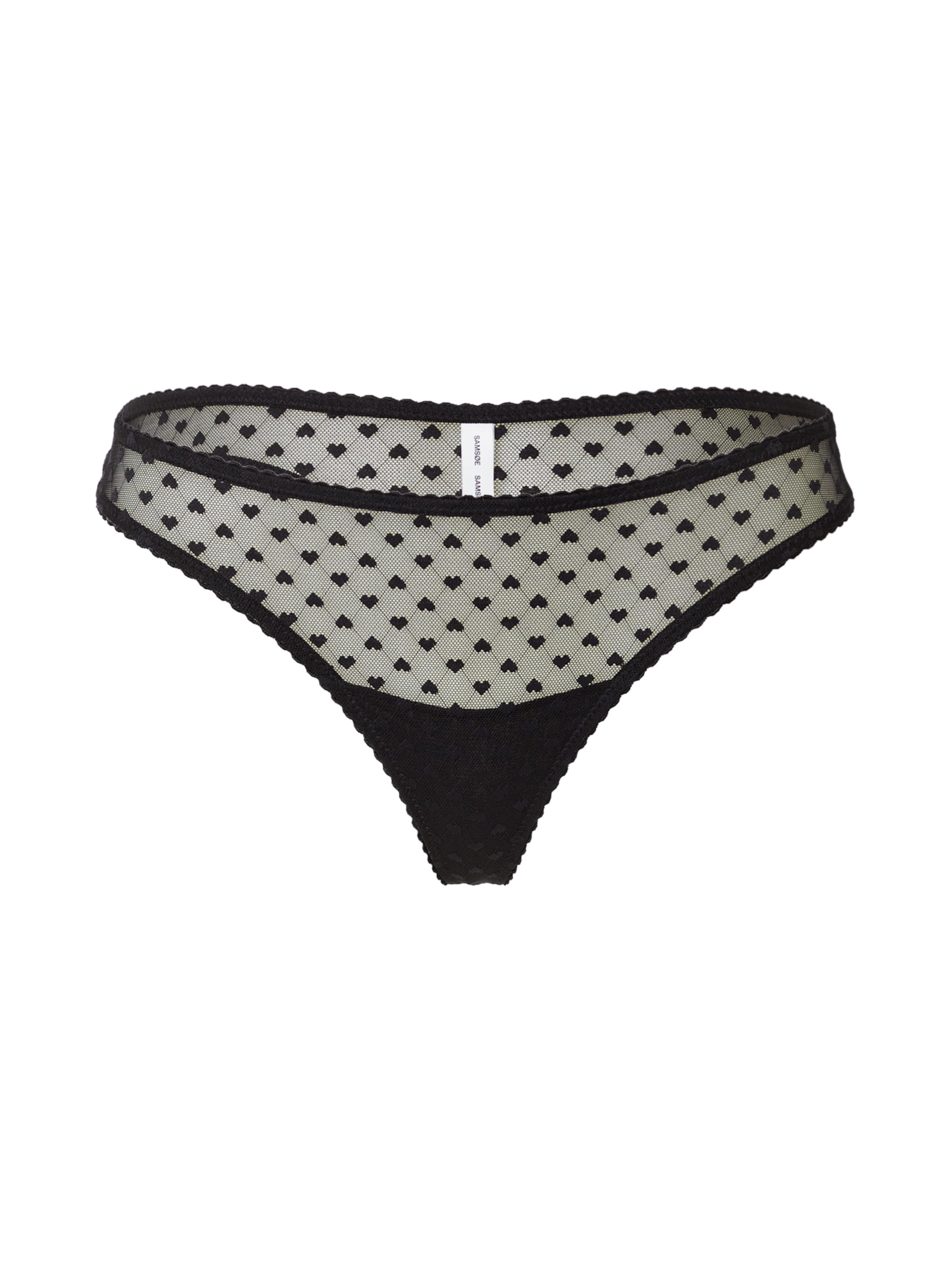 melns Samsøe Samsøe Stringu biksītes 'Saviolet': no priekšpuses