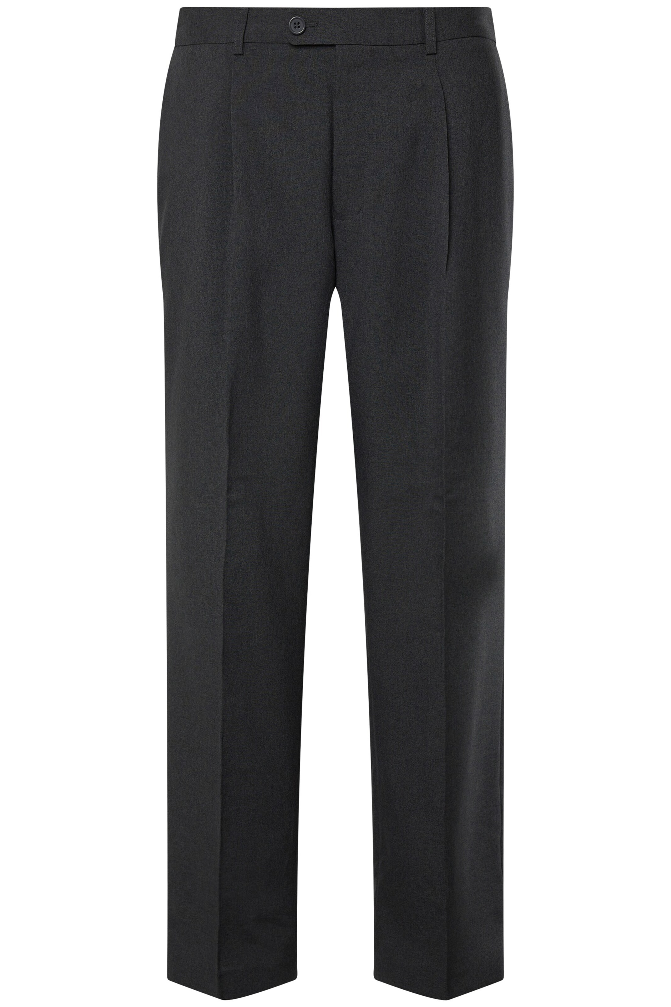 Men Plus Regular Broek in Grijs: voorkant