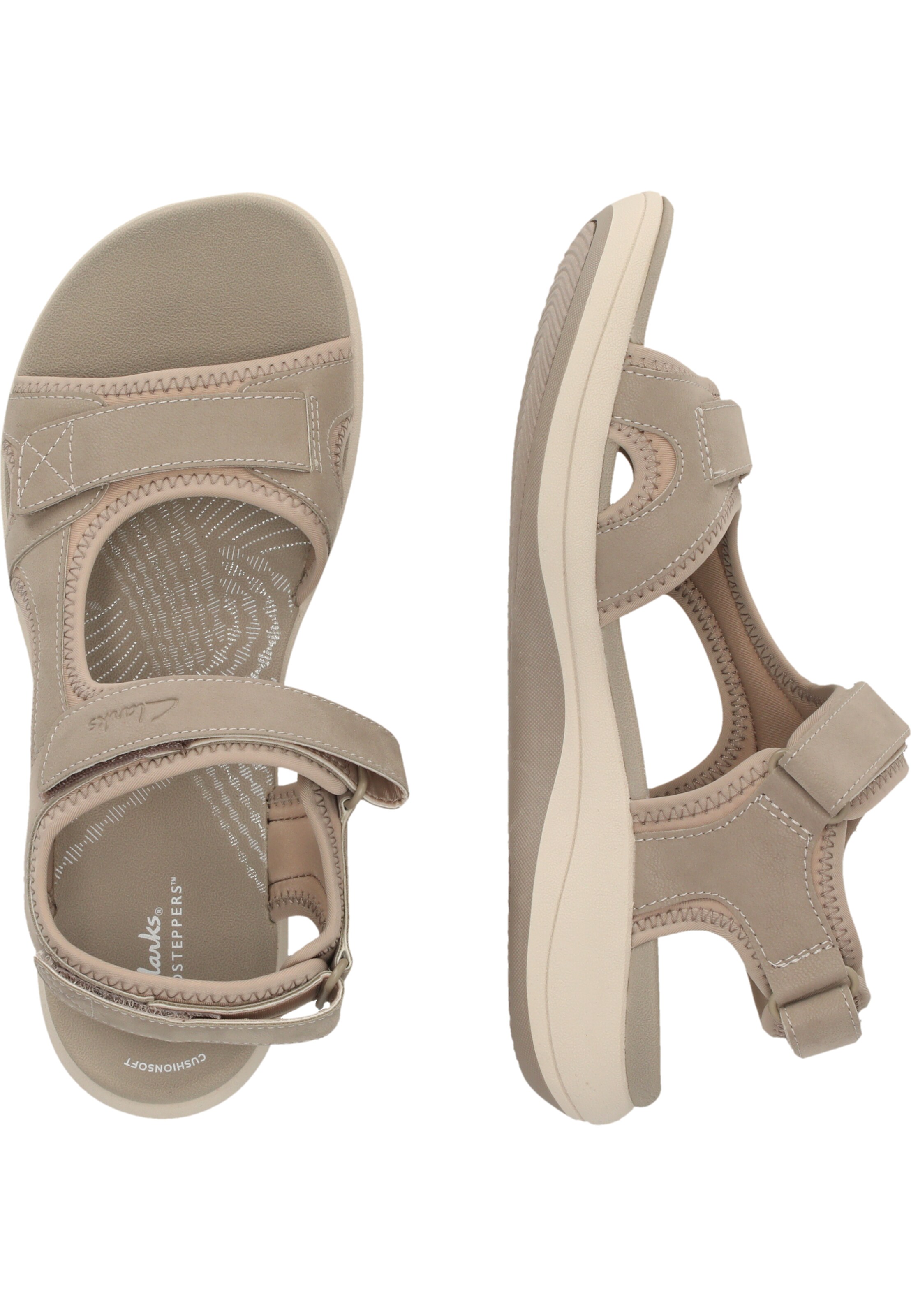 CLARKS Sandalen 'Mira Bay' in Grau