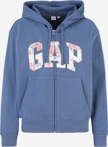 Gap Petite Sweatjacke 'HERITAGE' in Blau: Vorderseite
