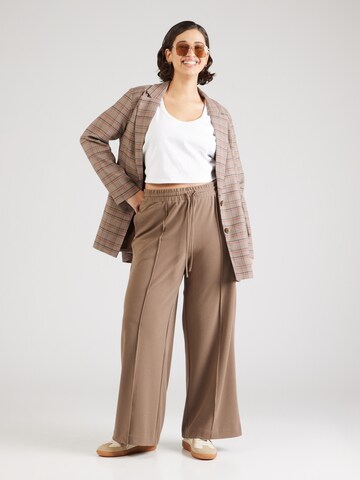 EVOKED Wide leg Pants 'VICLUA' in Brown