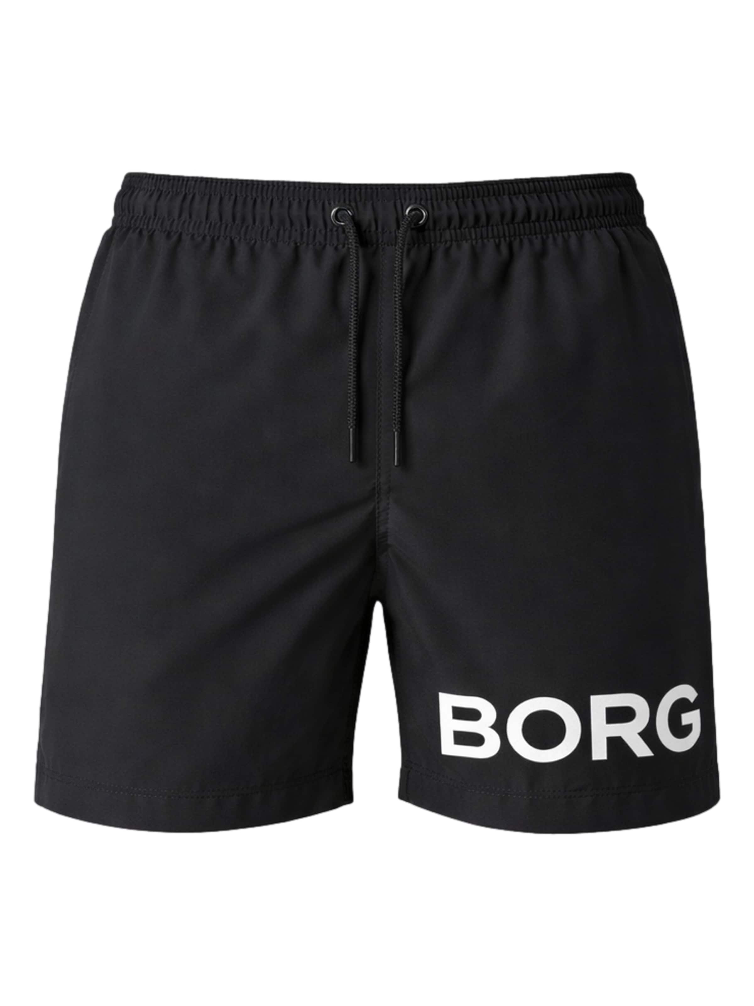 Shorts de bain BJÖRN BORG en noir : devant