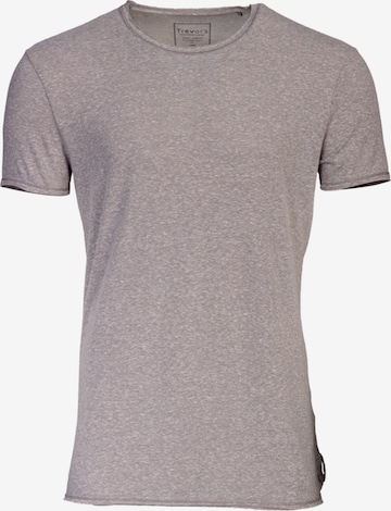 TREVOR'S V-Kragen T-Shirt in Grijs: voorkant