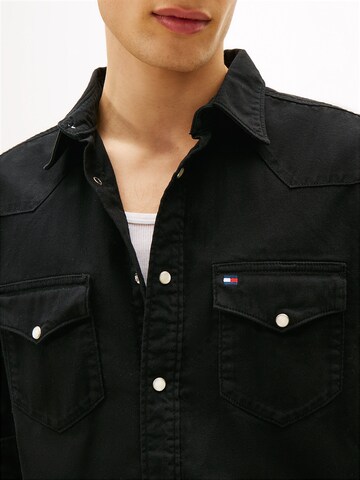 TOMMY HILFIGER Regular Fit Hemd in Schwarz