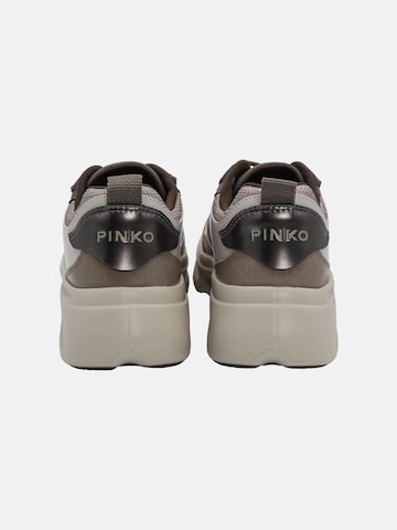 PINKO Sneakers laag 'PINKO PINK 09 SNEAKER CALF LEATHER/GLITTER Scarpe' in Beige