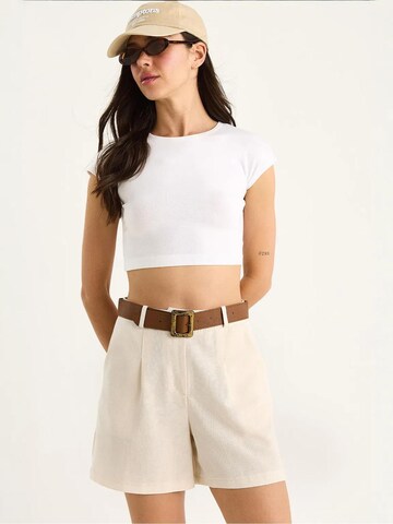 Regular Pantalon à pince Bianco Lucci en beige
