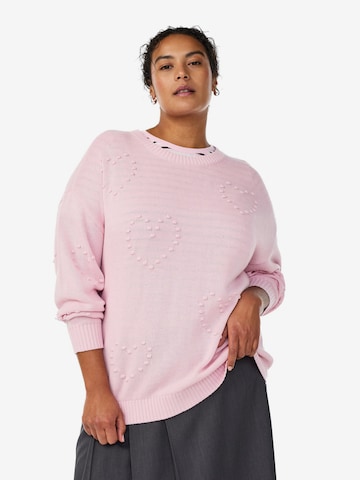 ZizziPulover 'Memmi' - roza boja: prednji dio