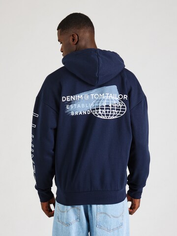 TOM TAILOR DENIM Bluza rozpinana w kolorze niebieski: przód