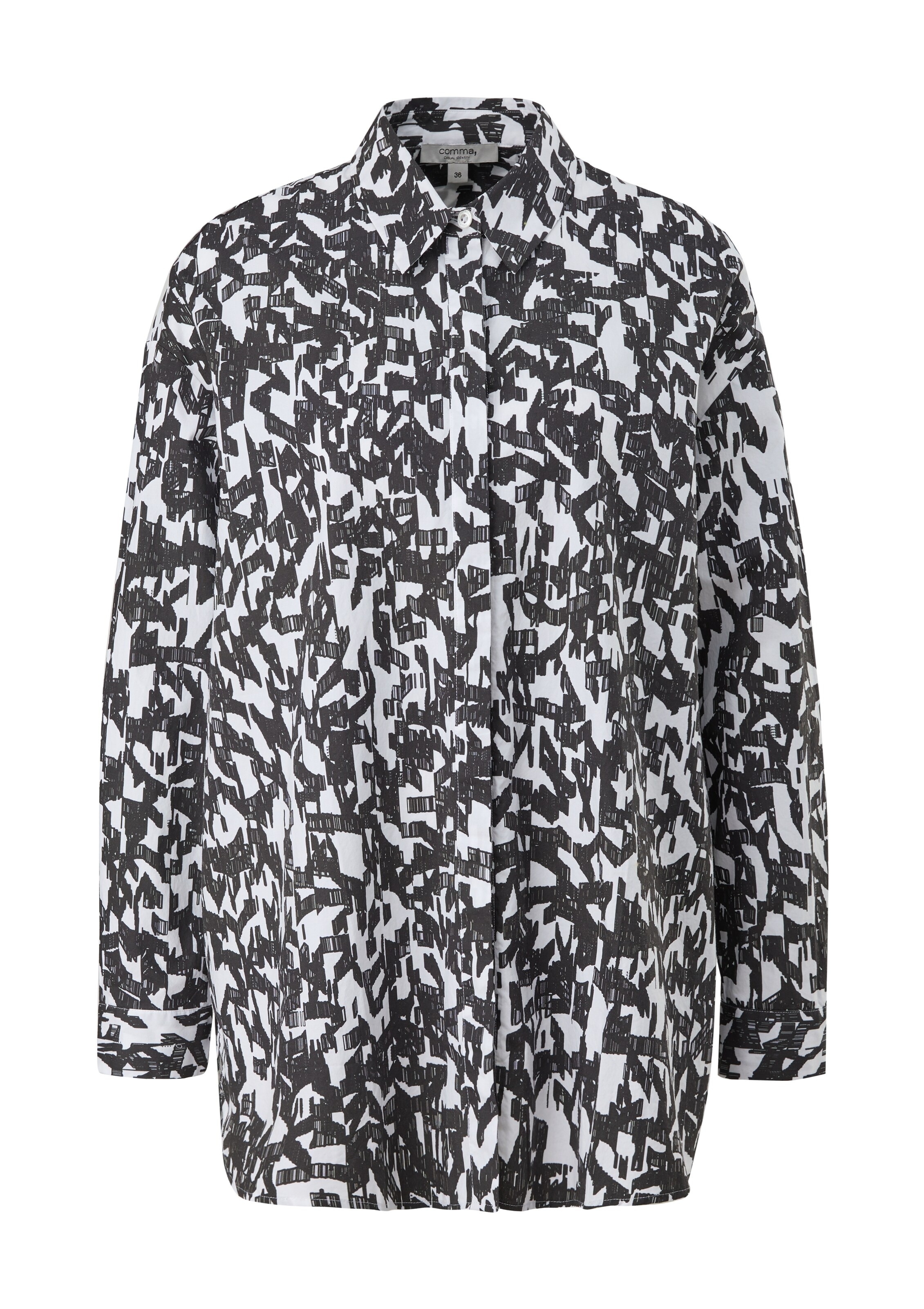 comma casual identity Bluse in Schwarz: Vorderseite