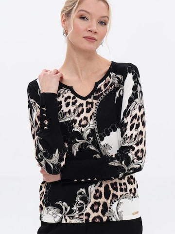 Passioni Pullover 'Strickpullover im Mustermix'‌‌‌‌‌‌‌‌ in Grau