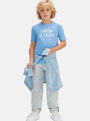 T-Shirt 'LOGO SS T-SHIRT' Calvin Klein Kids en bleu