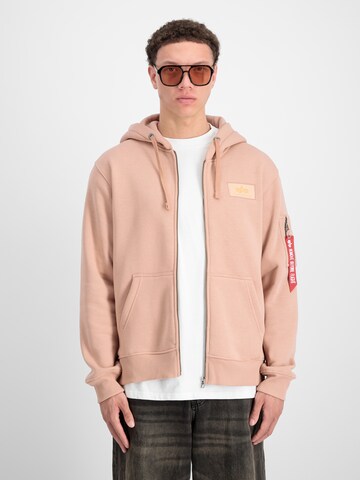 ALPHA INDUSTRIES - Sudadera con cremallera en naranja: frente