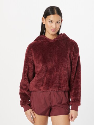 ADIDAS ORIGINALS Sweatshirt 'Essentials+ Fluffy Teddy' in Rot: predná strana
