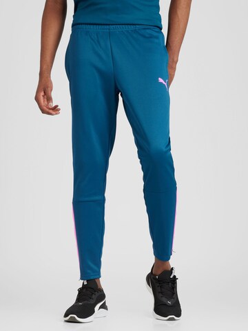 PUMA Slimfit Sportbroek 'TeamLIGA' in Blauw: voorkant