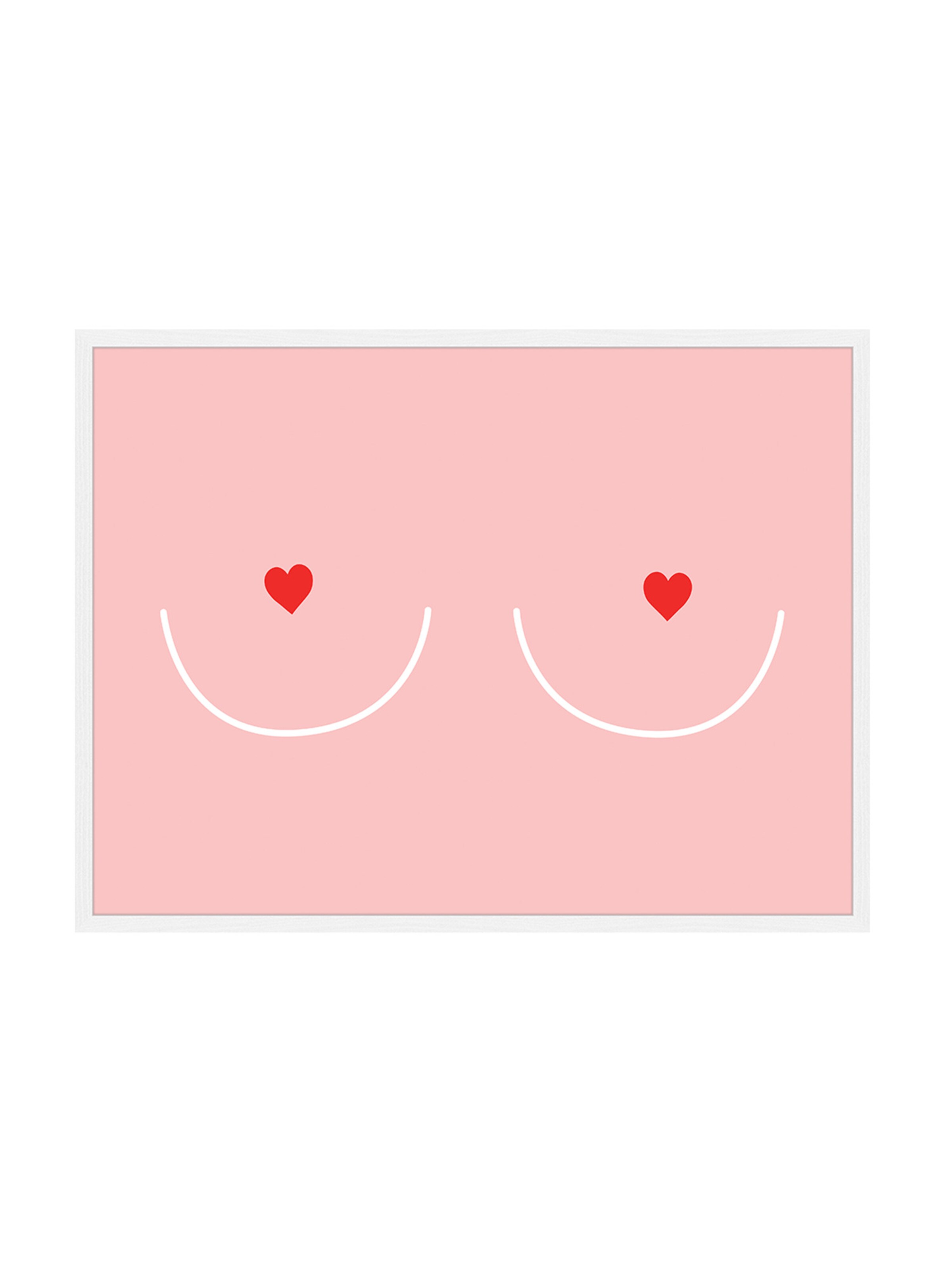 Liv Corday Image 'Boobs and Heart' in White: front