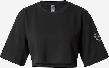 Tricou funcțional 'Future Playground' de la ADIDAS BY STELLA MCCARTNEY pe negru: față