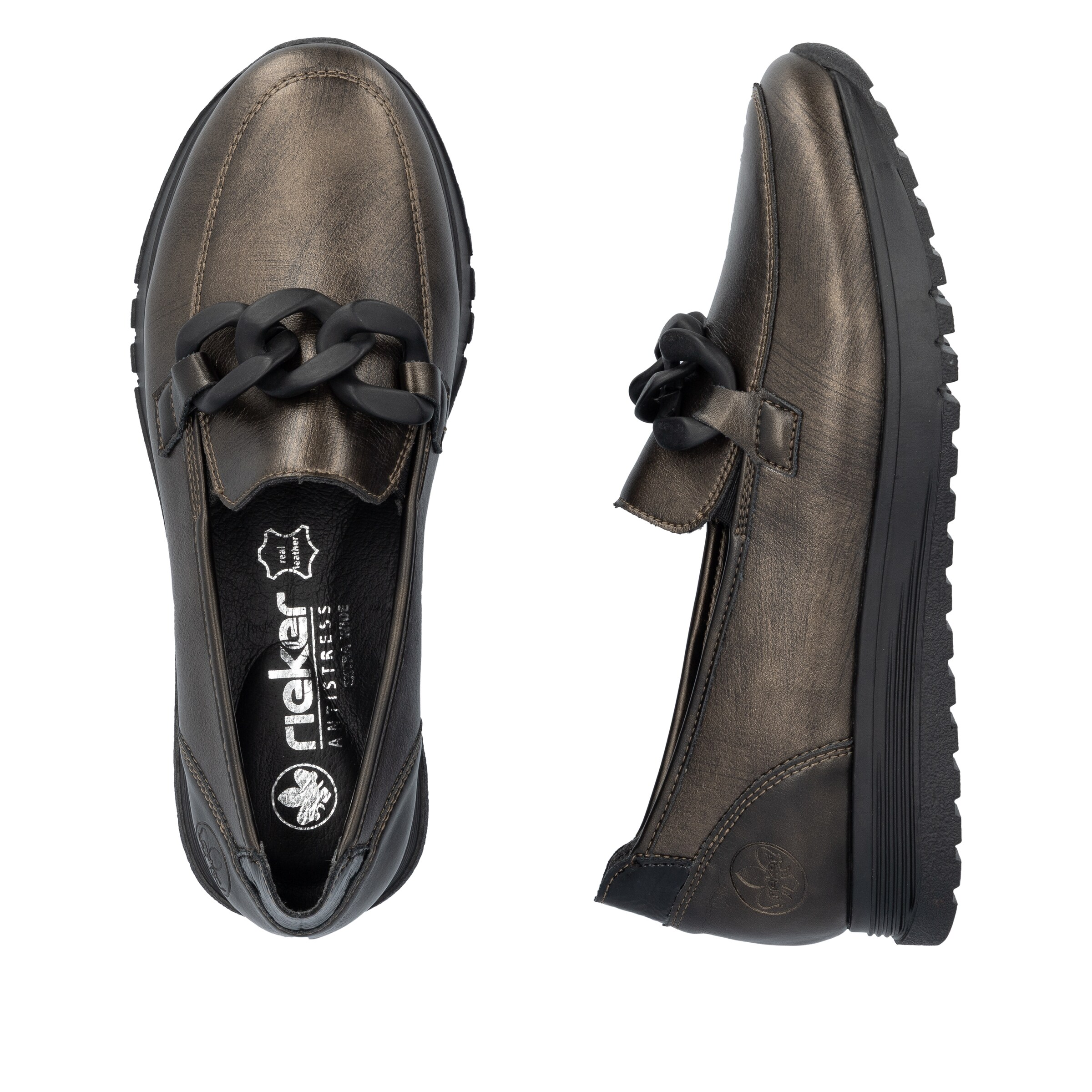 Chaussure basse Rieker en bronze