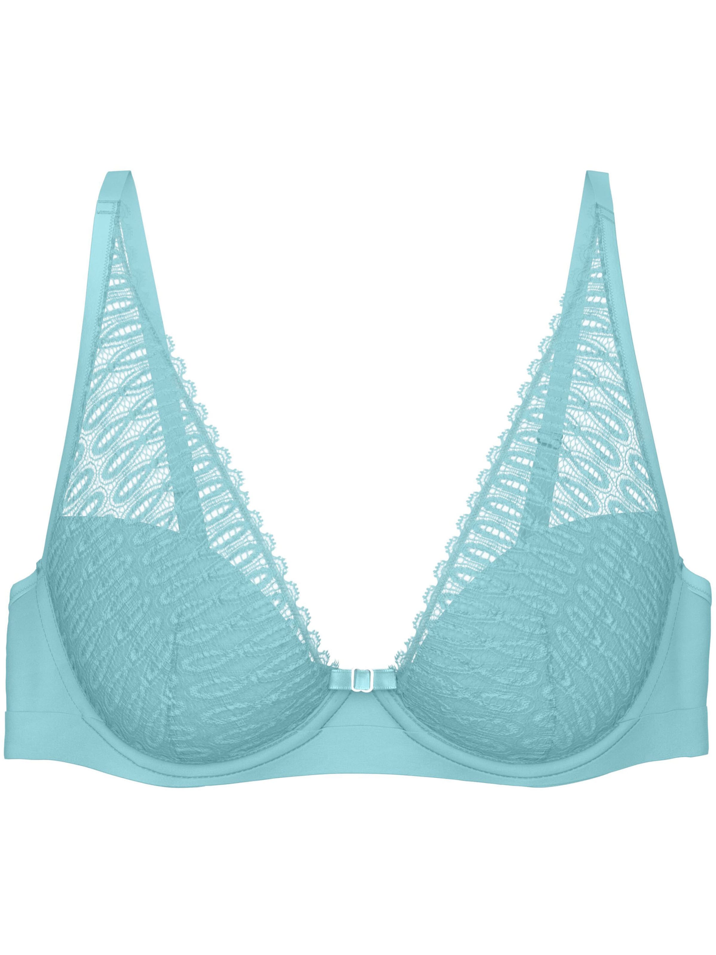 TRIUMPH Triangel BH ' Aura Spotlight ' in Blauw: voorkant