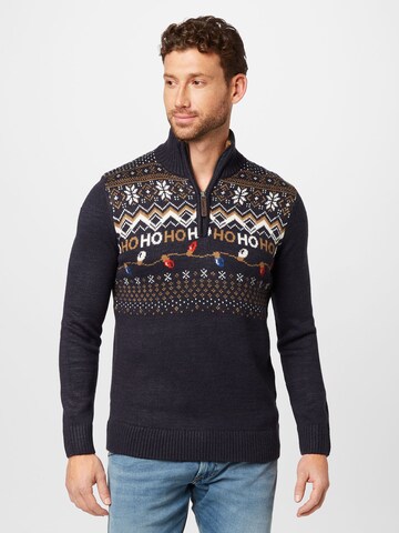 TOM TAILOR Sweater in Blue: front