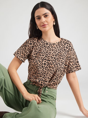 T-shirt 'Marcella' ABOUT YOU en marron : devant