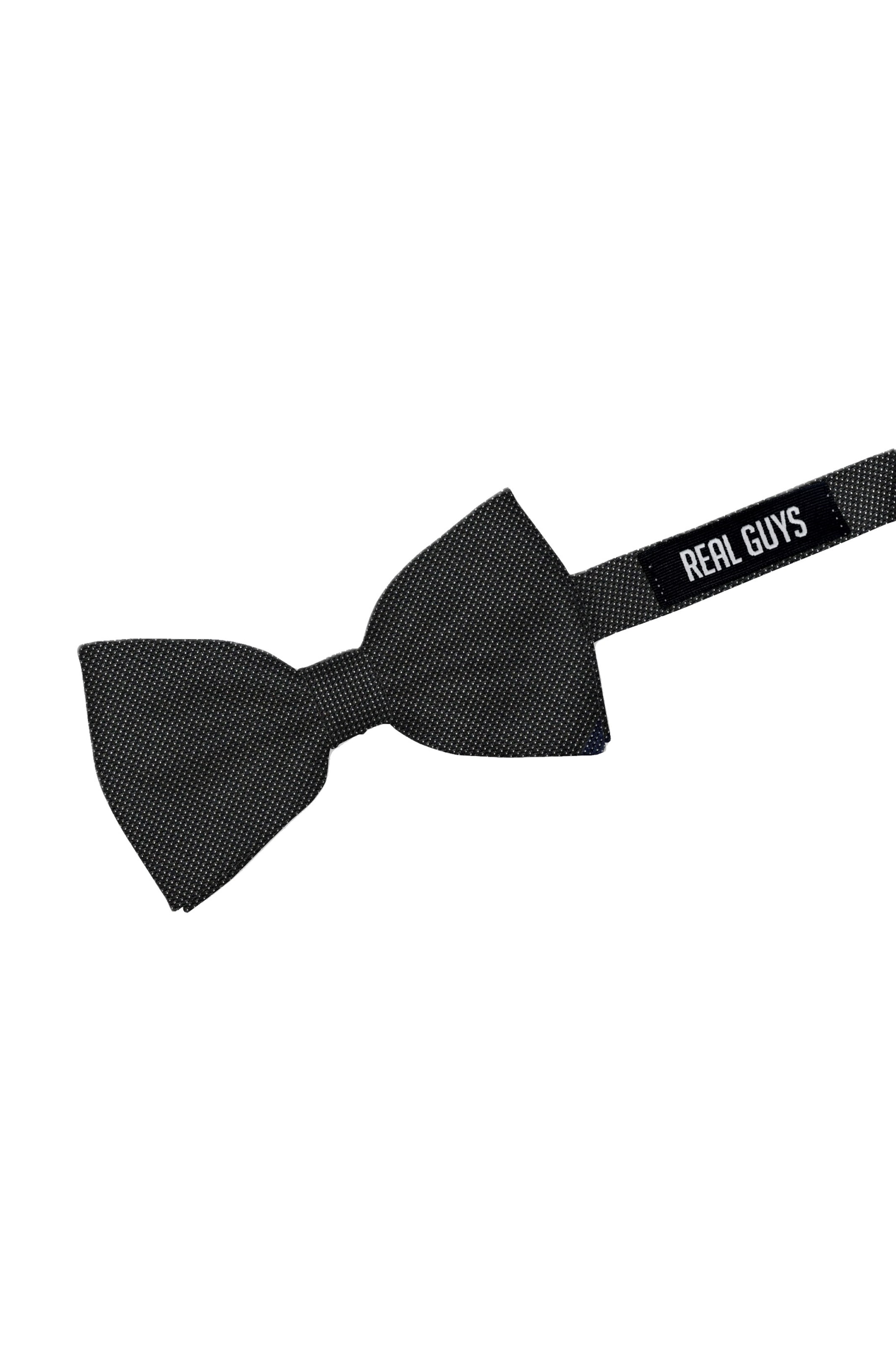 Real Guys Fliege aus hochwertiger Seide in Schwarz