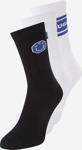 HUGO Blue Къси чорапи в черно: отпред