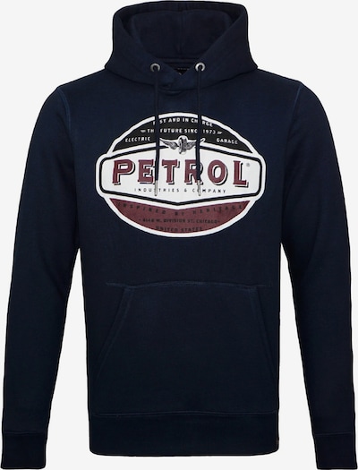Petrol Industries Sweatshirt in Dark blue / Bordeaux / White, Item view