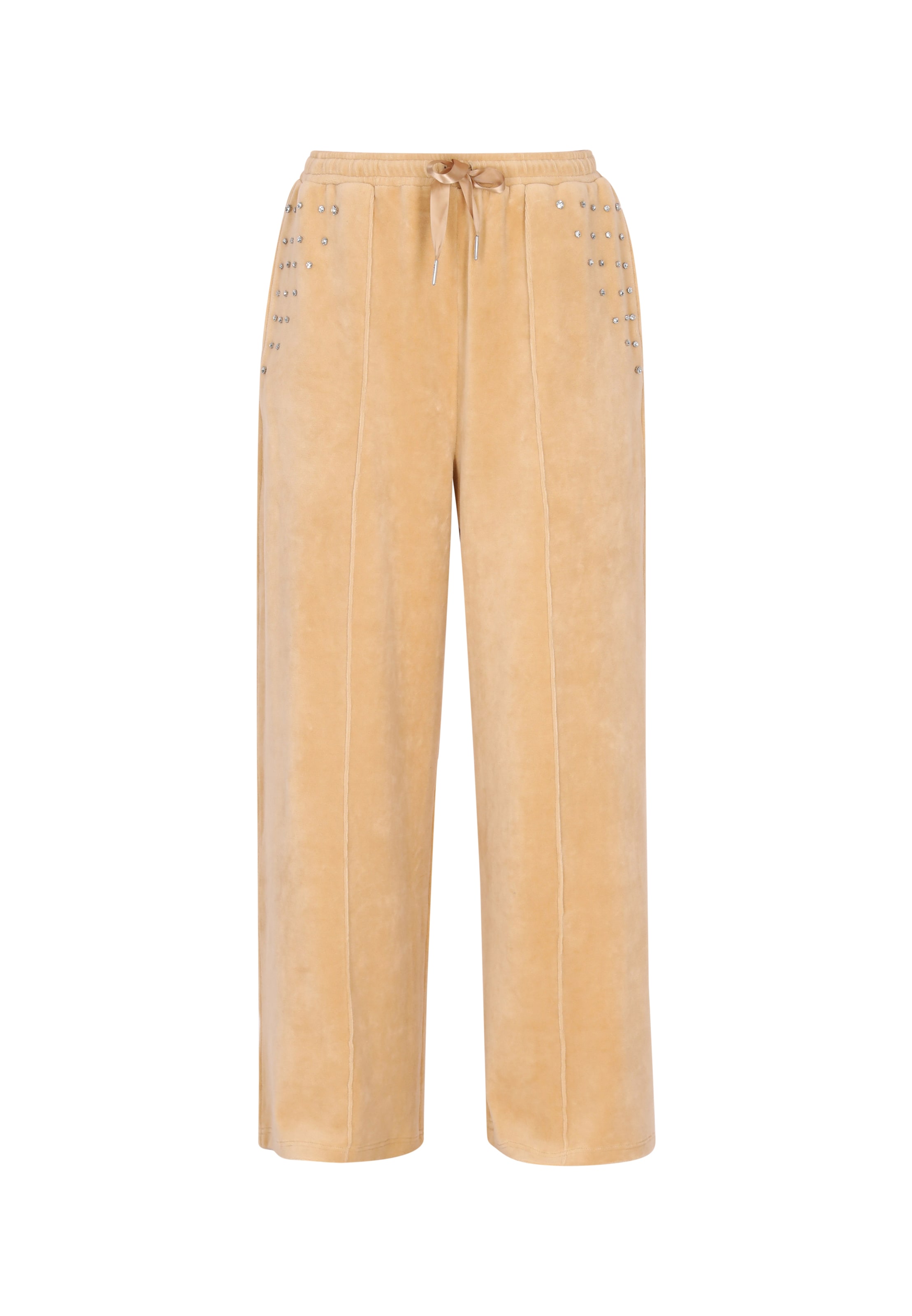faina - Pierna ancha Pantalón en beige: frente