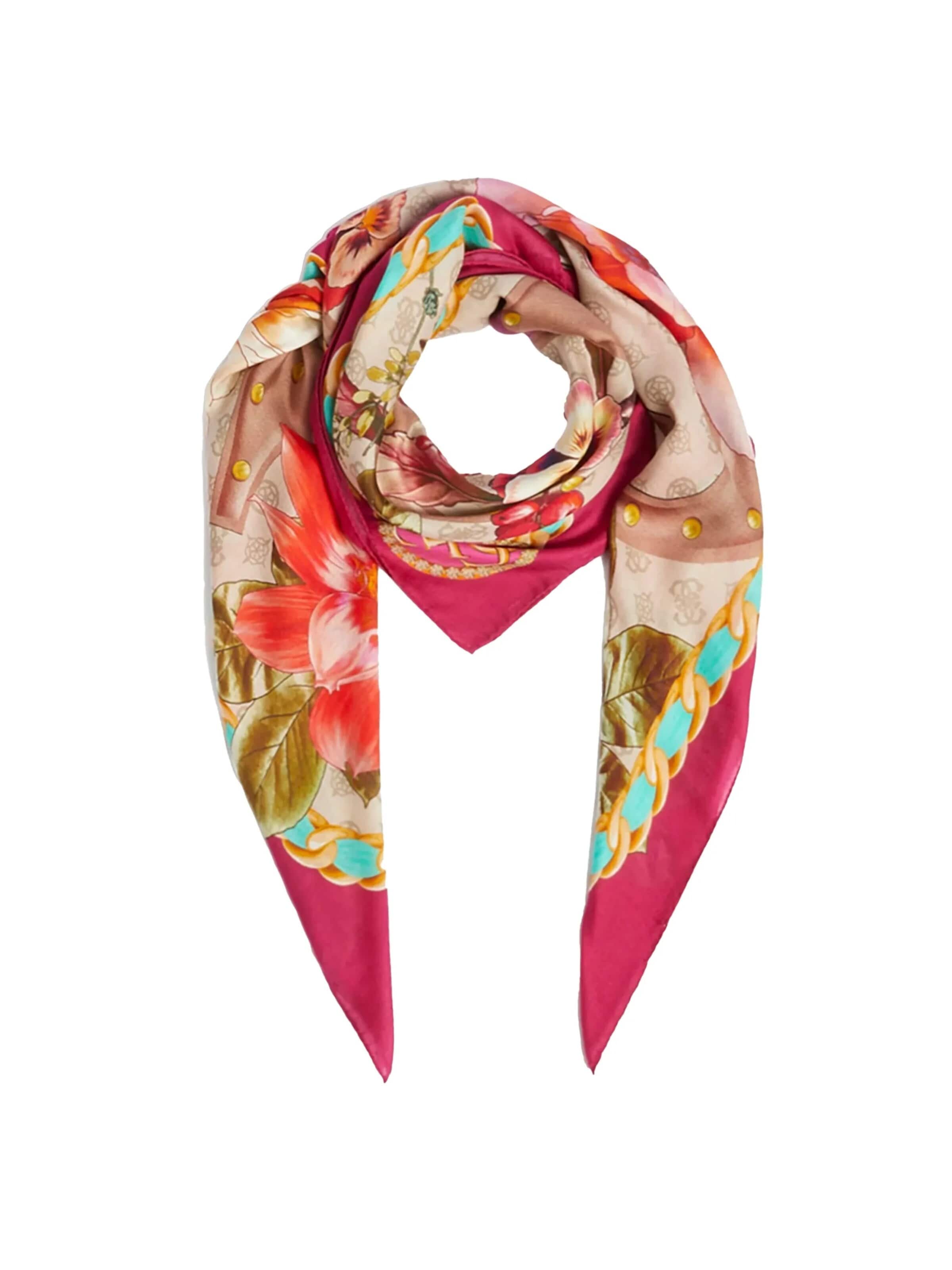 Foulard 'Flowers' di GUESS in rosa: frontale