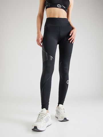 ADIDAS BY STELLA MCCARTNEY Skinny Workout Pants 'Truepace' in Black: front