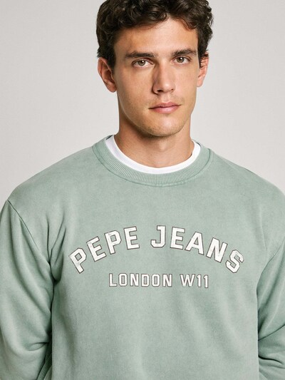 Pepe Jeans Sweatshirt 'ALDRIDGE CREW' in Mint / White, Item view