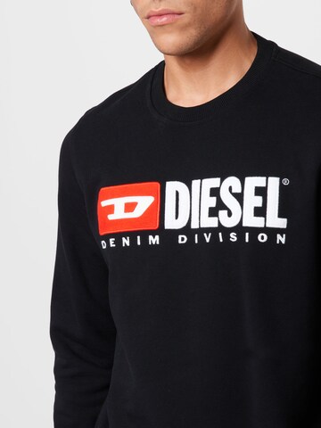 DIESEL Sweatshirt 'GINN' in Zwart