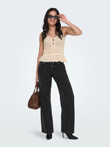 ONLY Gebreide top 'ONLLISON' in Beige