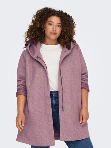 Manteau mi-saison ONLY Carmakoma en violet : devant