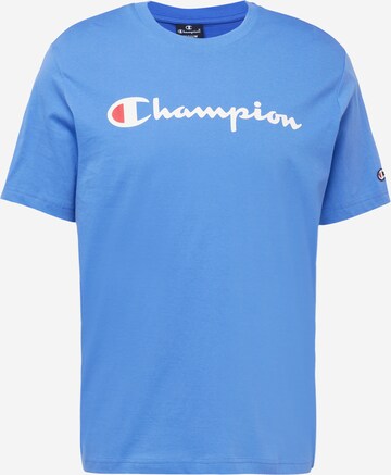 Tricou de la Champion Authentic Athletic Apparel pe albastru: față