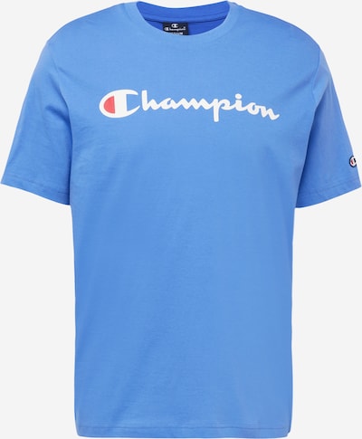 Champion Authentic Athletic Apparel T-Shirt en azur / rouge clair / blanc, Vue avec produit