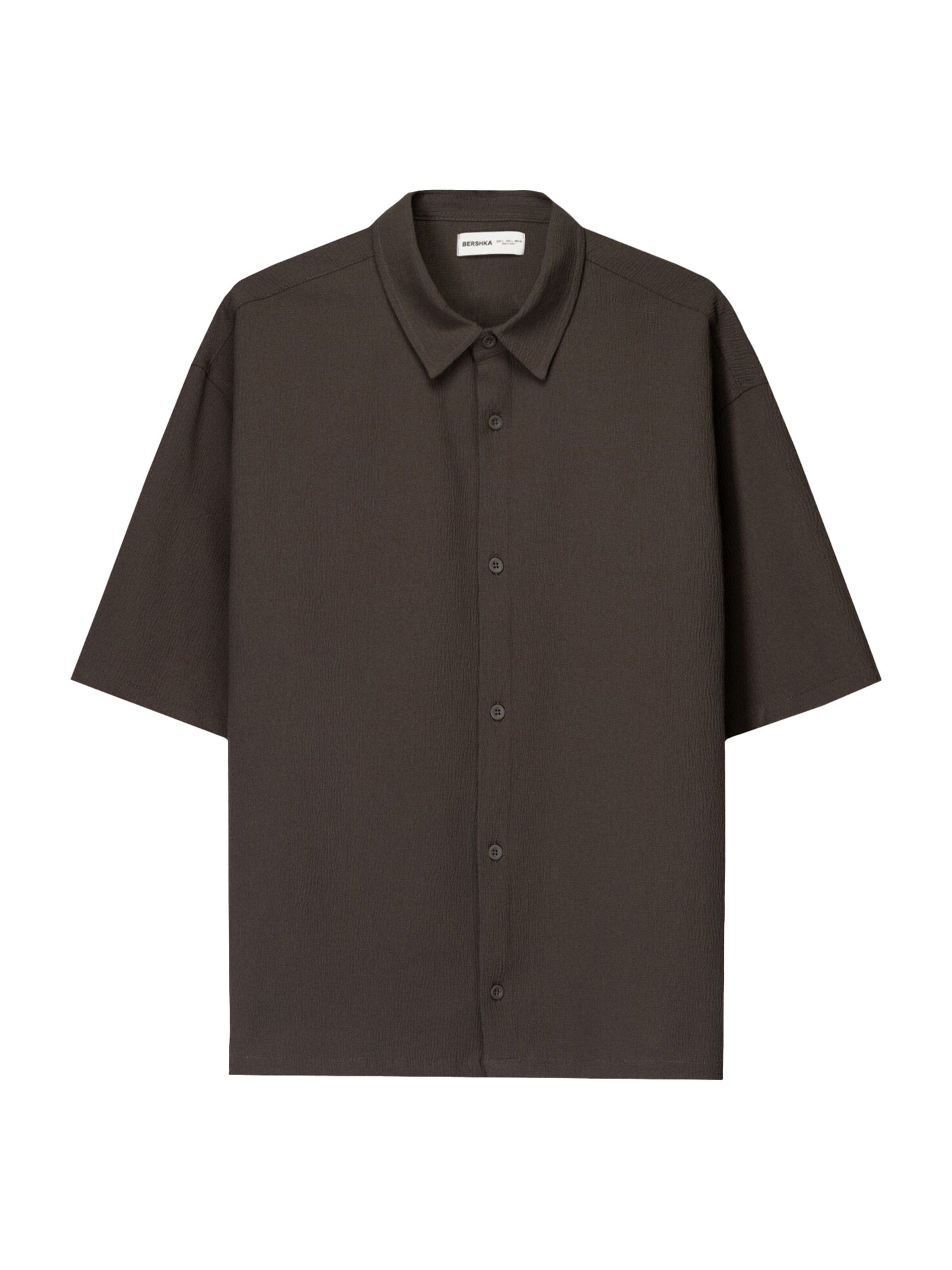 Comfort fit Camicia di Bershka in marrone: frontale