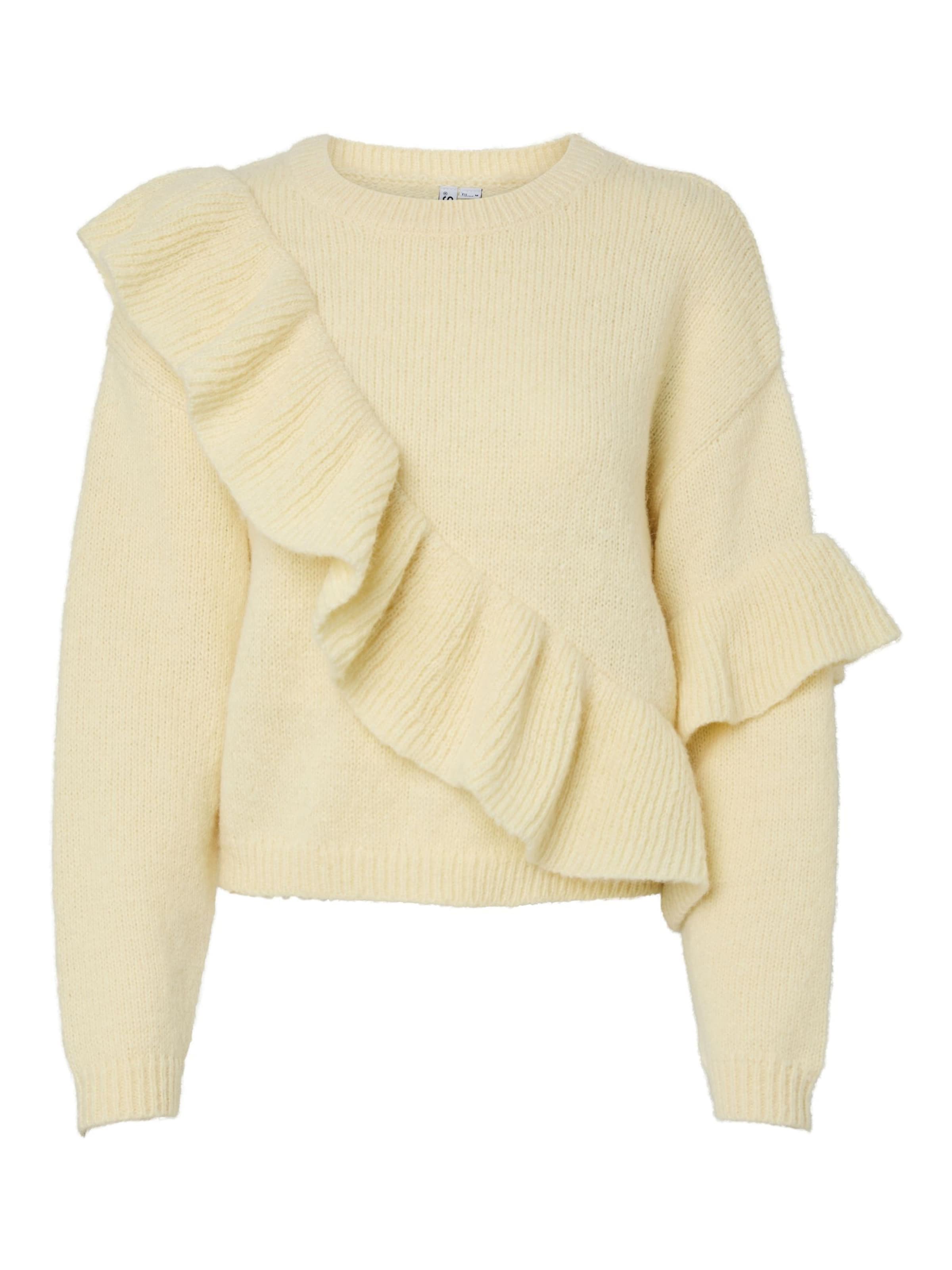 Pullover 'PCNOR' di PIECES in giallo: frontale