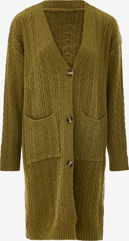 CAILYN Knit Cardigan in Green: front