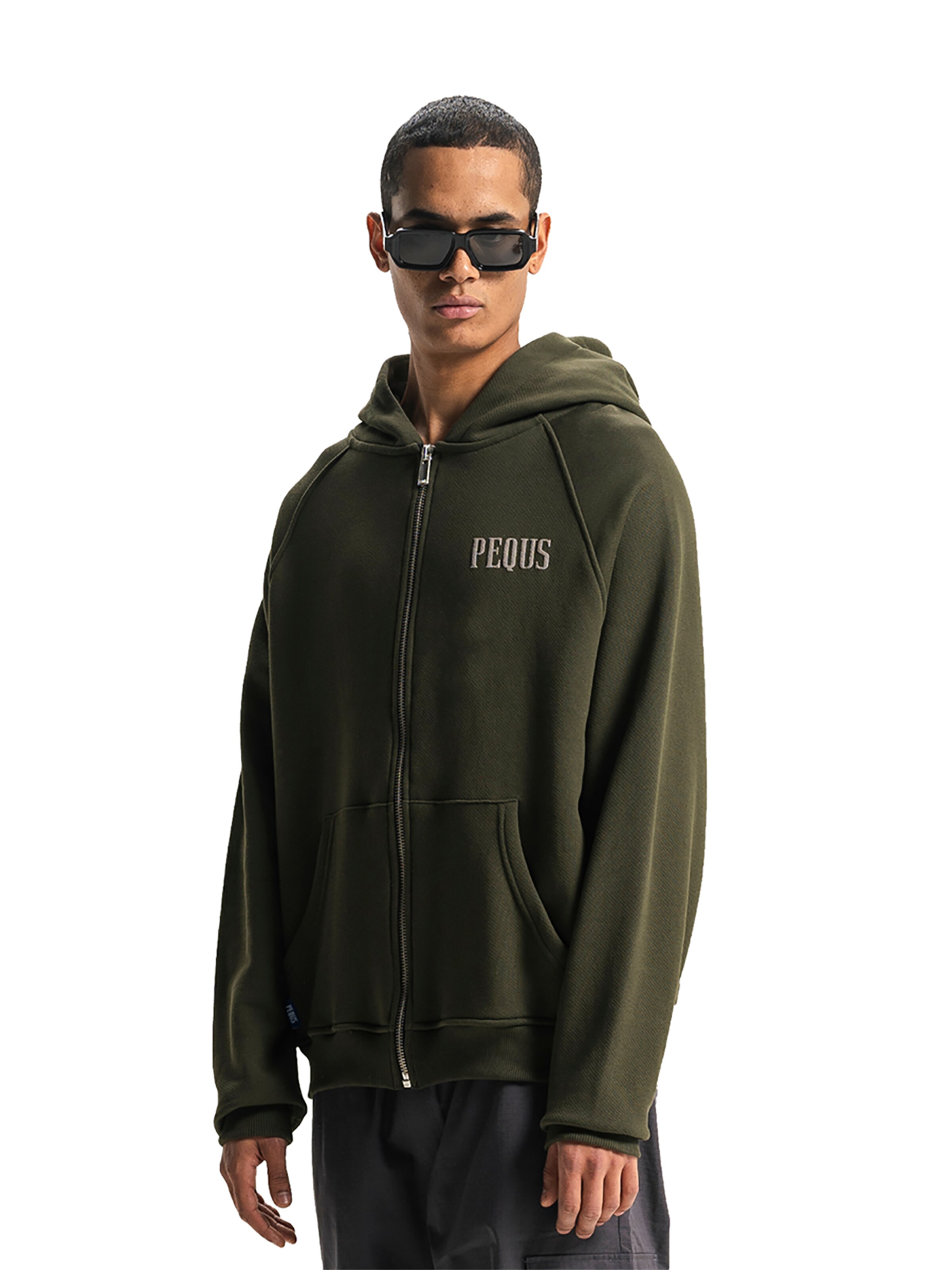Pequs Sweatjacke 'Back'‌‌‌‌‌‌‌‌‌‌ in Grün