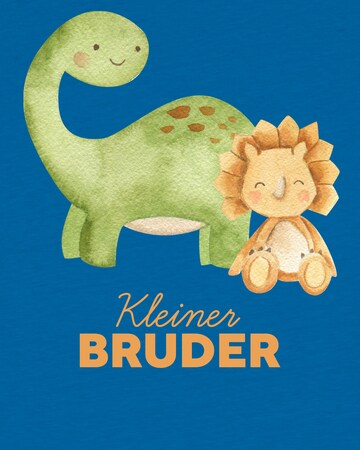T-Shirt 'Dinosaurier 06 Kleiner Bruder' watabout.kids en bleu