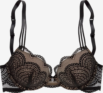 LASCANA Push-up Bra in Black: front