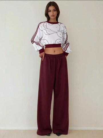Wide Leg Pantalon Hiccup en rouge