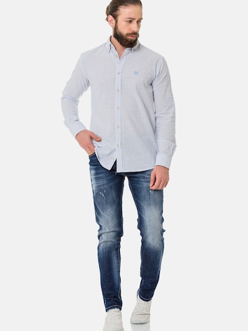 CIPO & BAXX Slim Fit Hemd 'CH194' in Blau