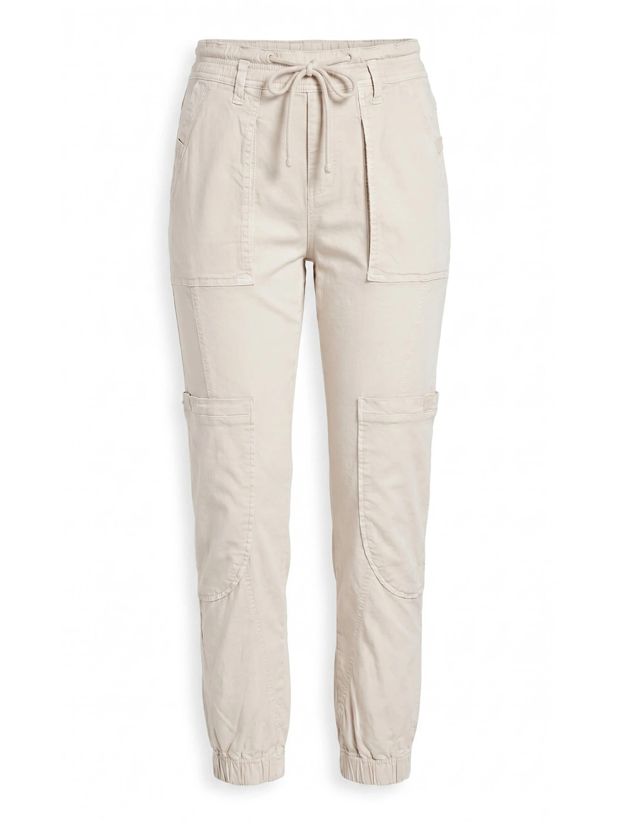 Zhrill Tapered Cargo Pants 'ZHFINNA' in Beige: front