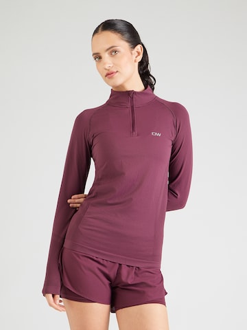 T-shirt fonctionnel 'Define' ICANIWILL en rouge : devant