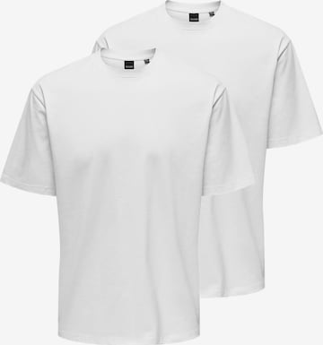 Only & Sons Shirt 'Onsfred' in Wit: voorkant