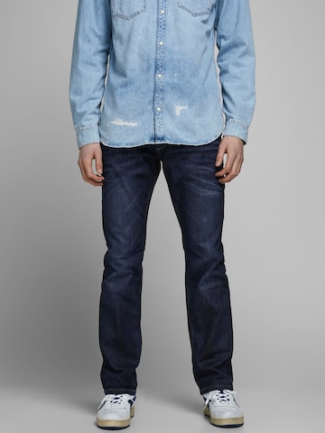 Regular Jeans 'Clark' de la JACK & JONES pe albastru: față