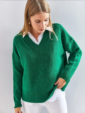 Bianco Lucci Kampsun 'Pullover', värv roheline